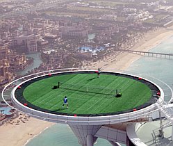 The world's highest tennis court